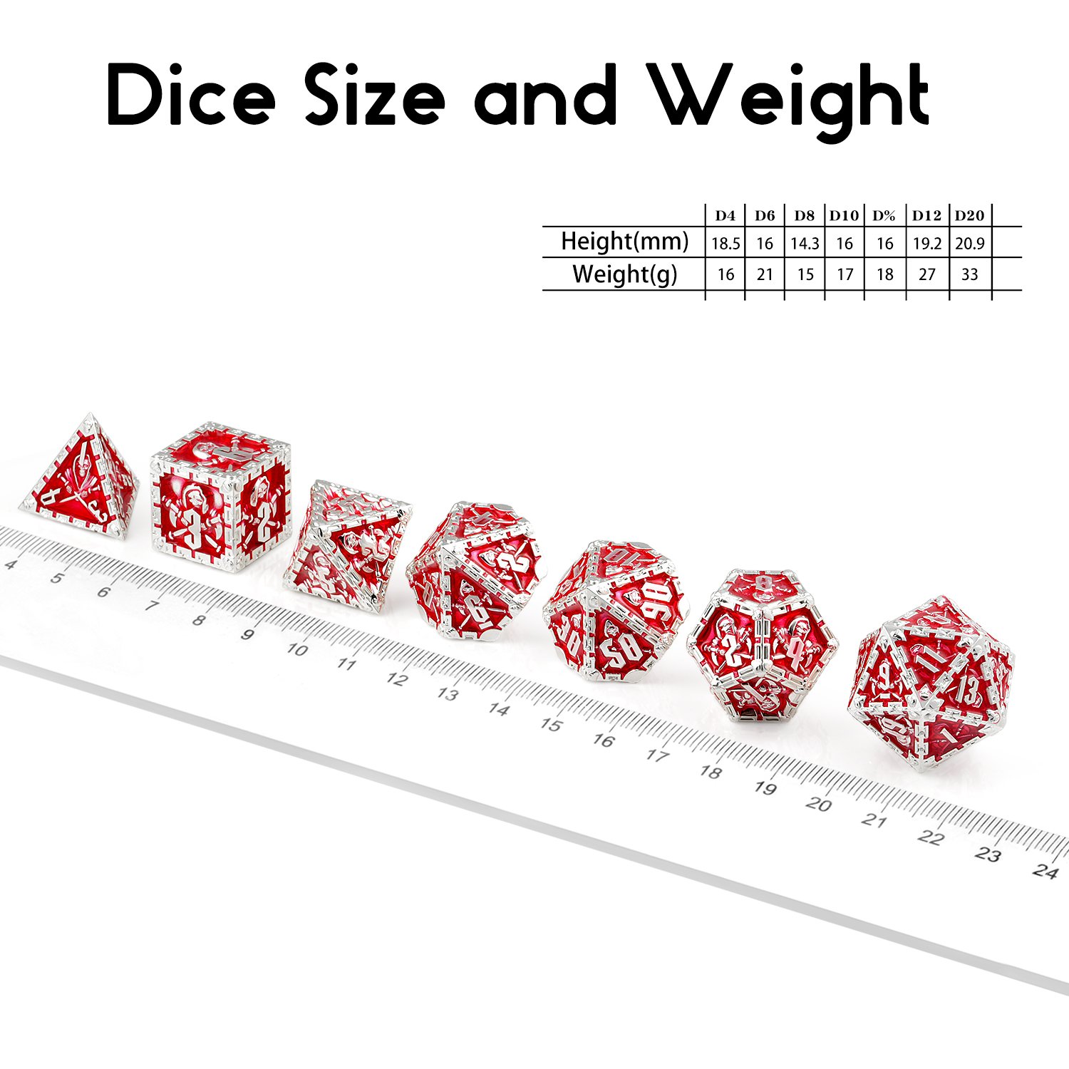 Wholesale DND Metal Dice, The Reaper Metal DnD Dice Set game dice for Dungeons and Dragons Game