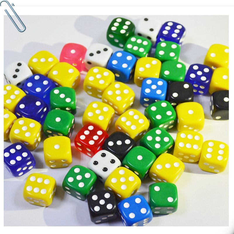 2024 16mm Rounded Acrylic Plastic Customized Dice from Chinese Factory Eco-friendly Brand Product