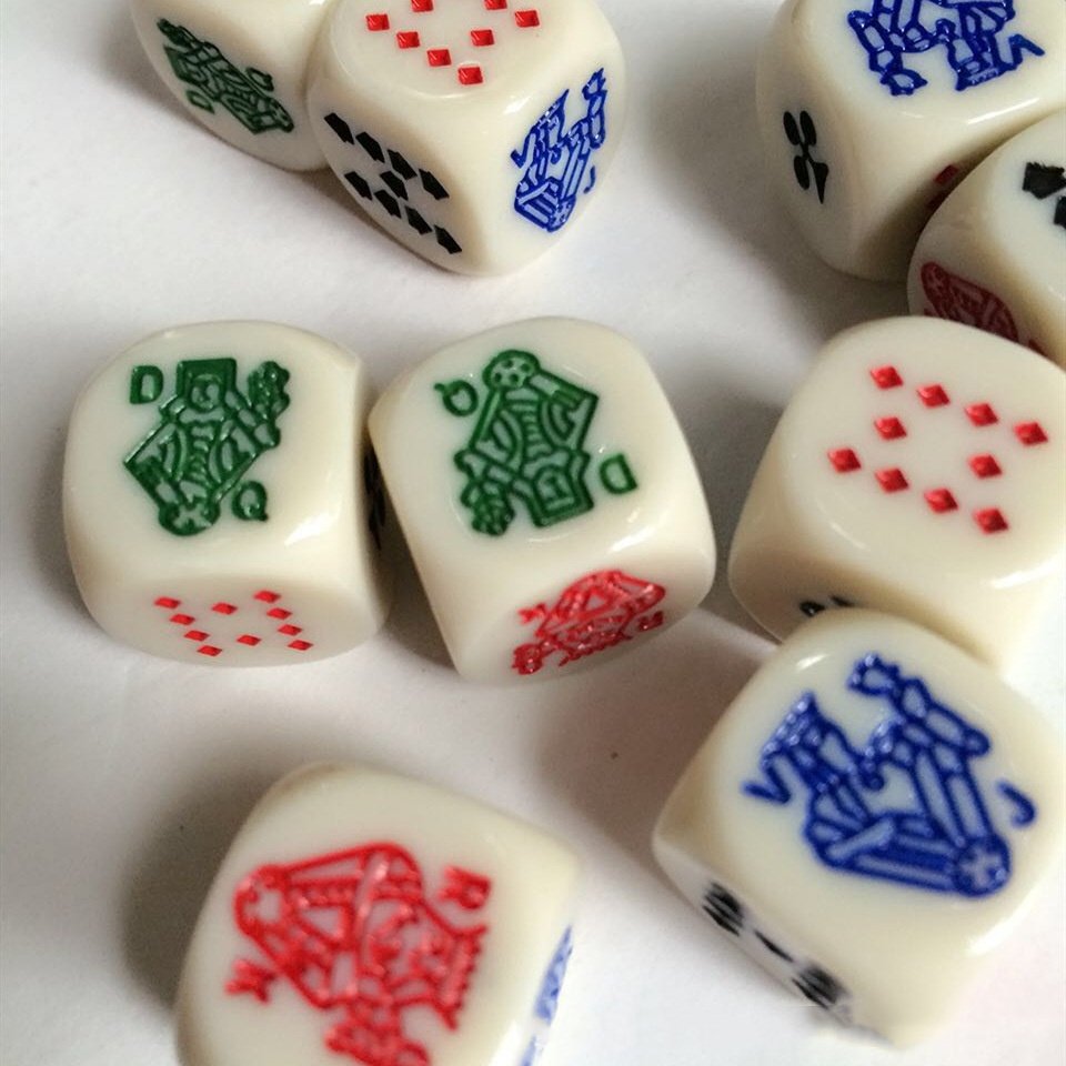 16mm Plastic Poker Dice for Poker and Card Games