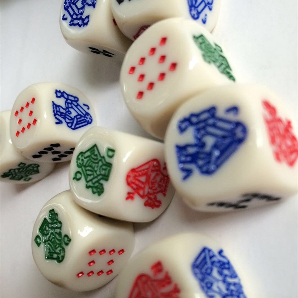 16mm Plastic Poker Dice for Poker and Card Games