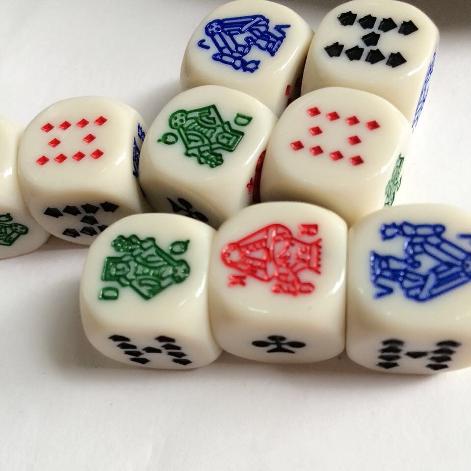 16mm Plastic Poker Dice for Poker and Card Games