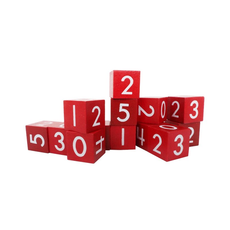20mm Red color with White number 0 ~ 5 number wooden dice