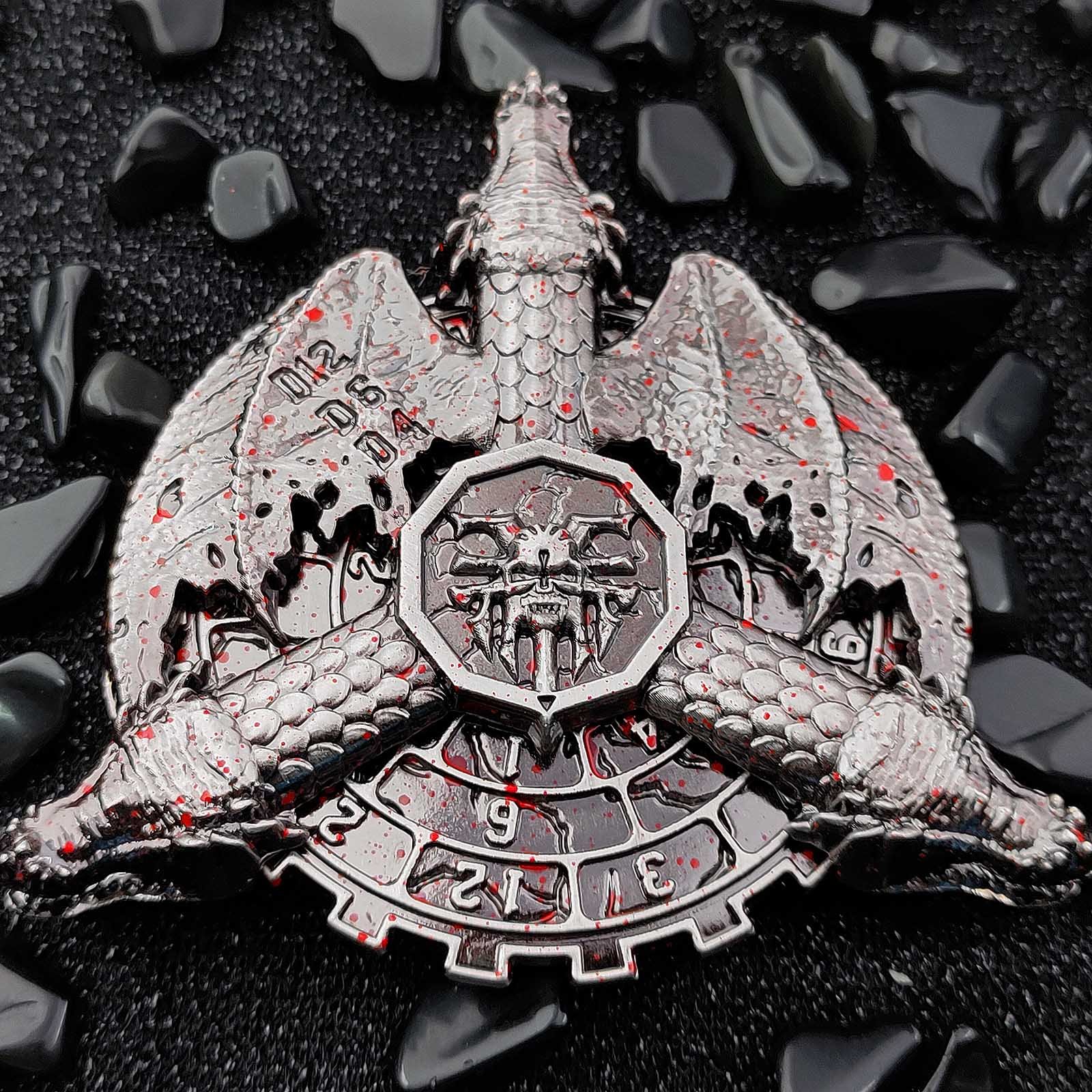 MINI PLANET DND Metal Rotating Dice For RPG Dungeons & Dragons Metal Dragon Rotating Dice D20 Wholesale Custom Metal DND Dice