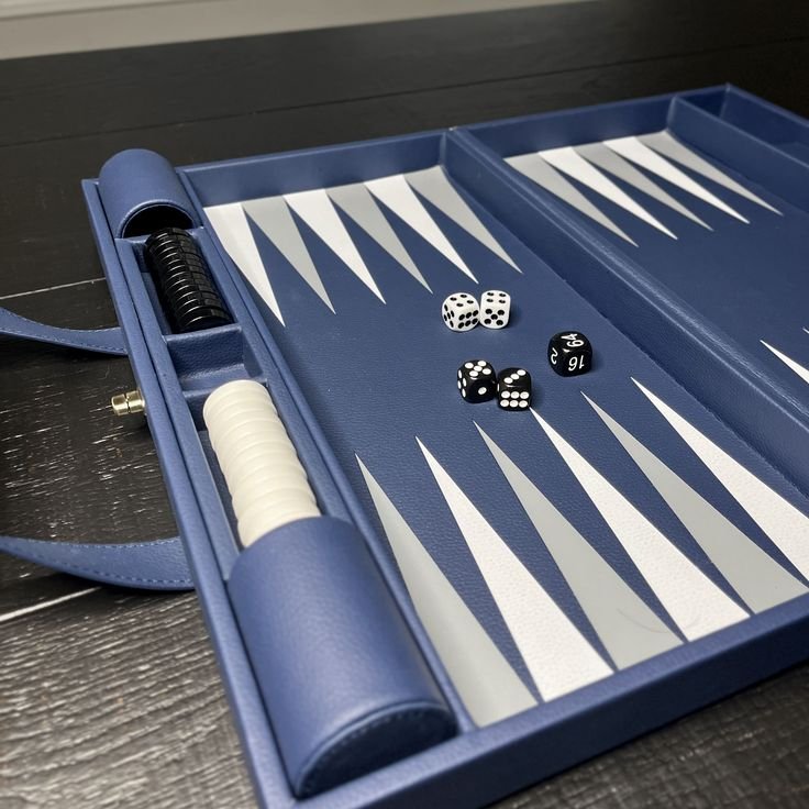 2024 Classic Leather 16in Luxury Backgammon Set Game For Kids and Adult Games Set Customized Board Game Backgammon Set