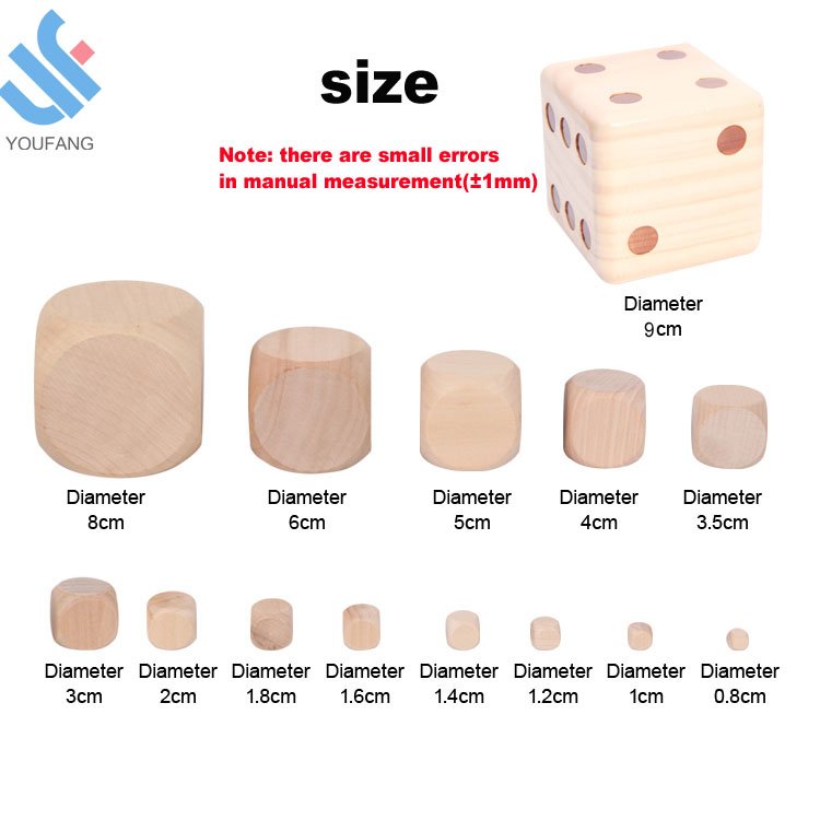YF-L0211 OEM accept colorful DIY wooden different size custom printing sexy dice cube love game dice wooden dice