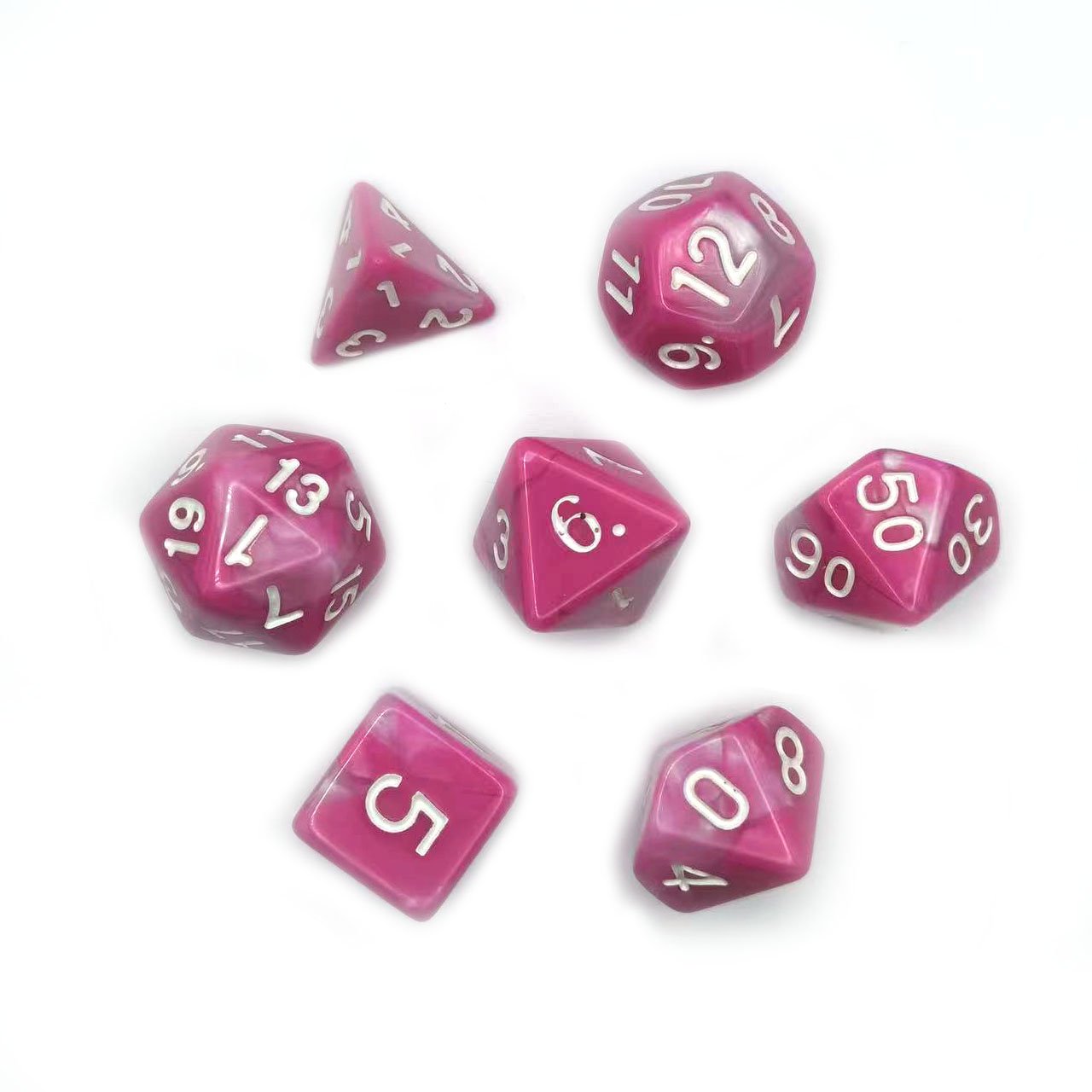Hot Sell unique Resin Acrylic custom printed dnd dice set for for RPG role games