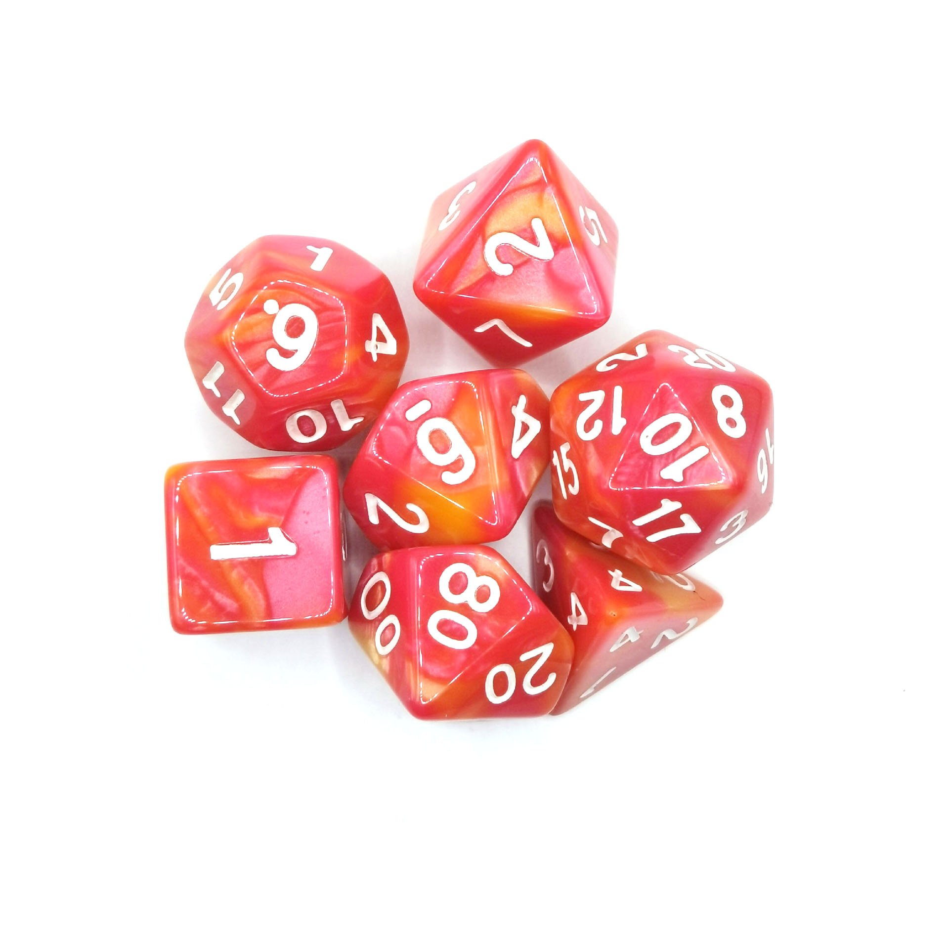 Hot Sell unique Resin Acrylic custom printed dnd dice set for for RPG role games