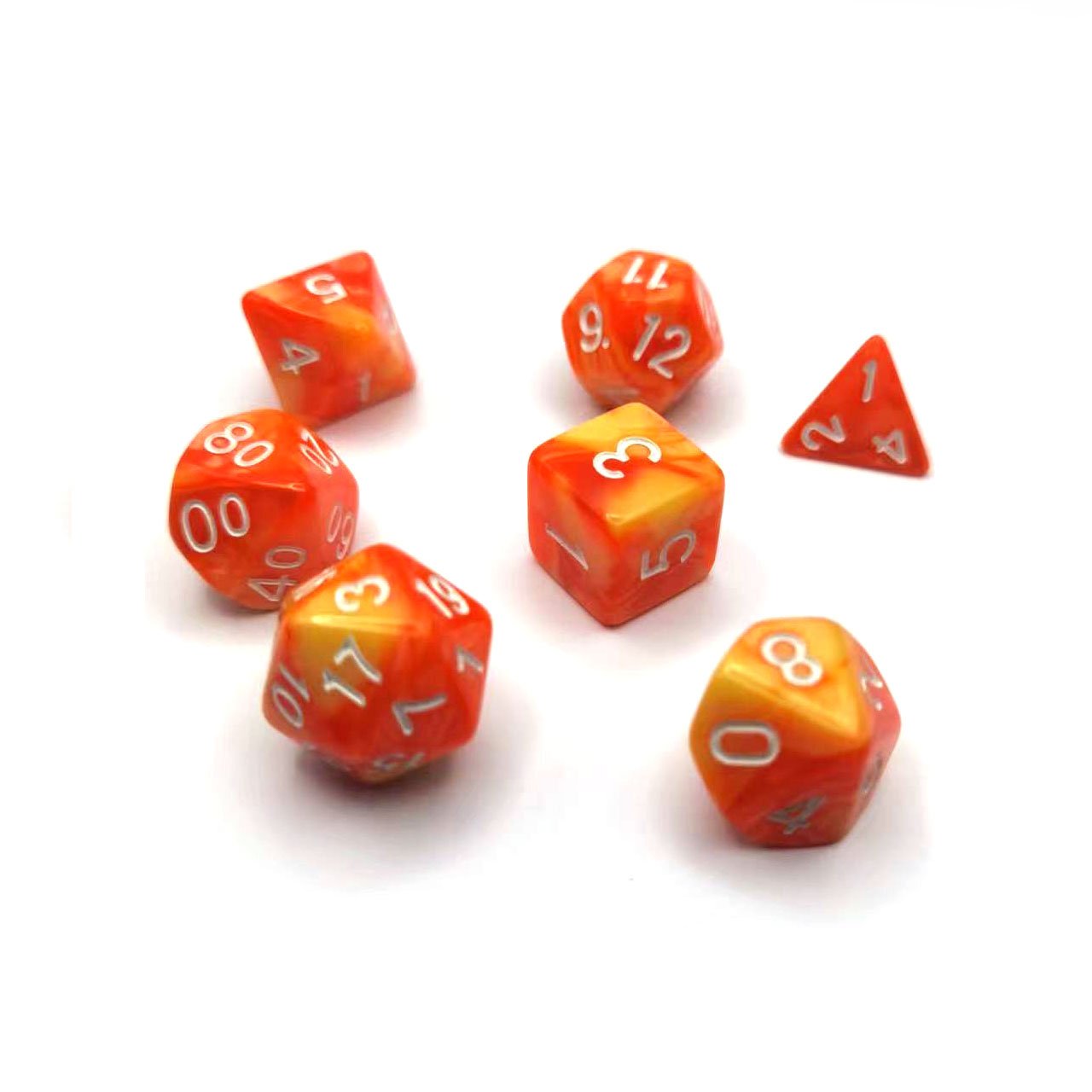Hot Sell unique Resin Acrylic custom printed dnd dice set for for RPG role games