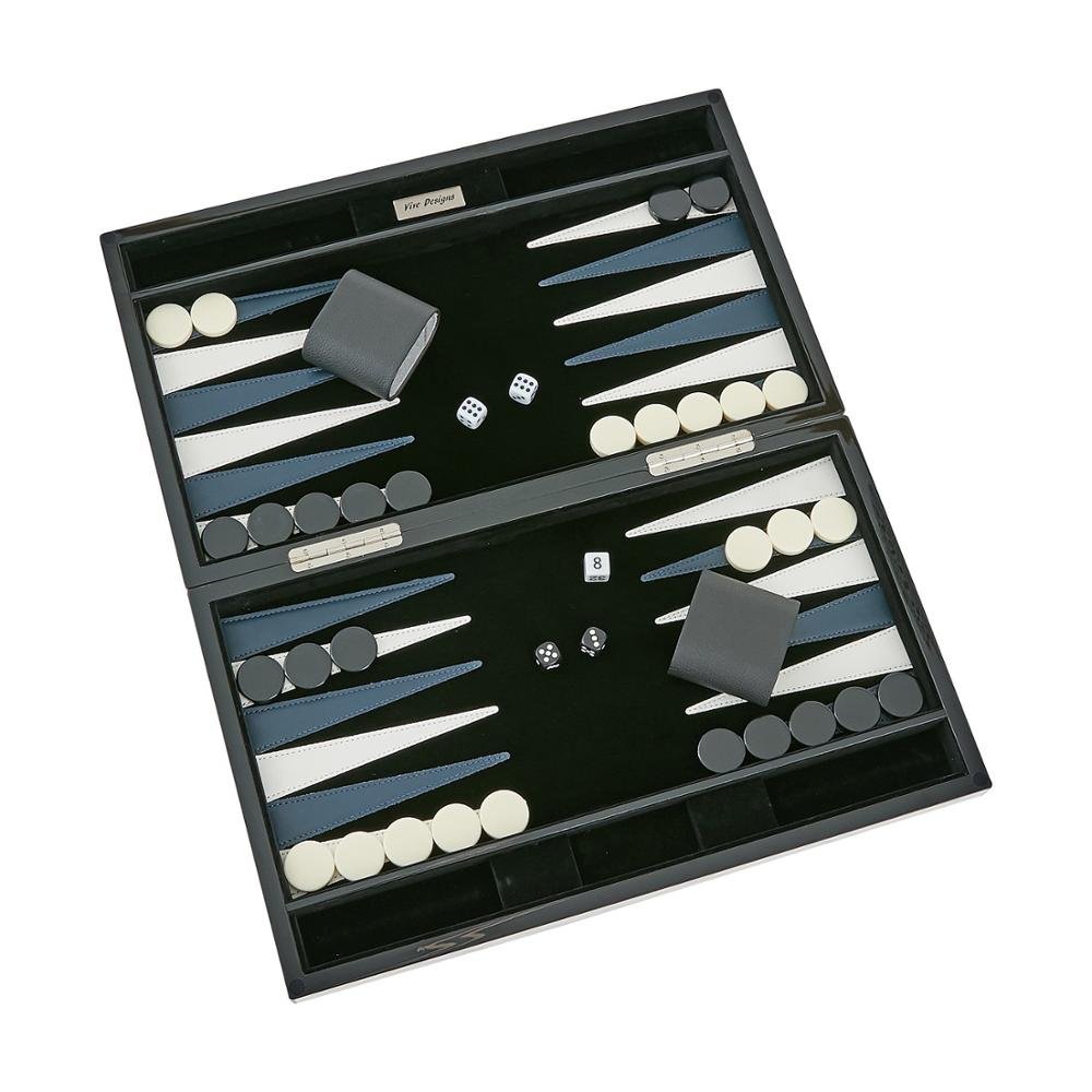 Factory Directly Supply high quality Hot Sale Luxury Leather chess game box Marble Backgammon Set