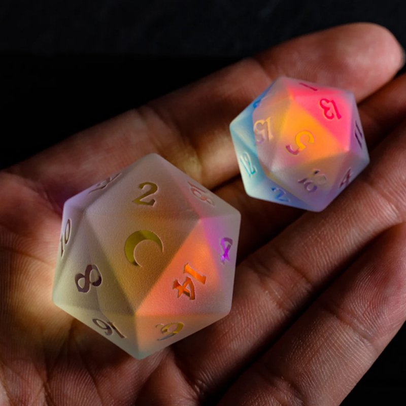 Wholesale Creative 16Mm Gaming Edge Dnd Engraved Logo Acrylic Plastic Custom Dice Set Polyhedral Liquid Core Dice