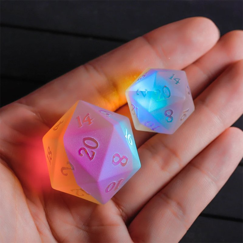Wholesale Creative 16Mm Gaming Edge Dnd Engraved Logo Acrylic Plastic Custom Dice Set Polyhedral Liquid Core Dice