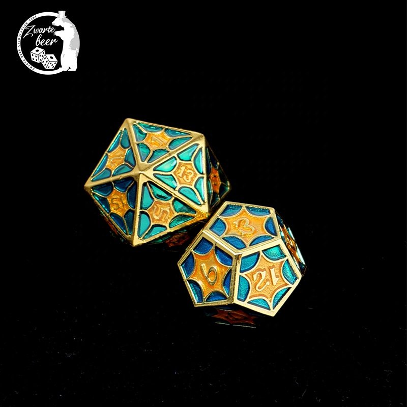 Custom 20mm Metal dice set 7PCS/SET D20 Dice Game Wholesale Polyhedral Dnd Rpg Dice Set