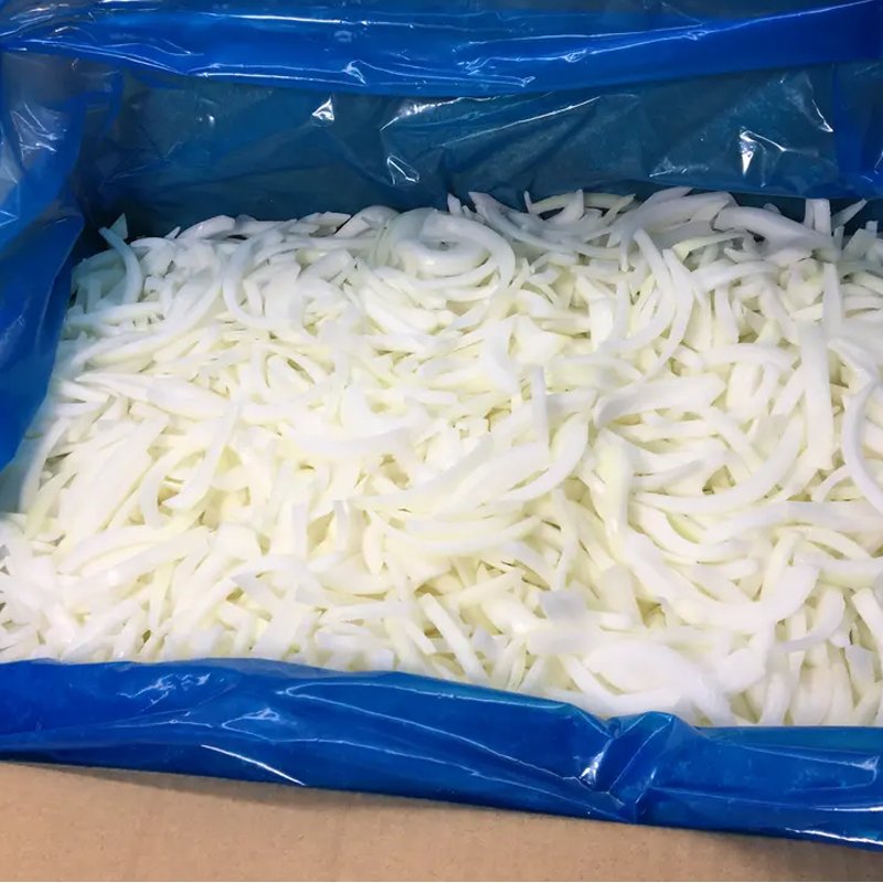 factory direct sale IQF White 10 KG Carton New Crop vegetables sliced frozen Onion kinds vegetable frozen