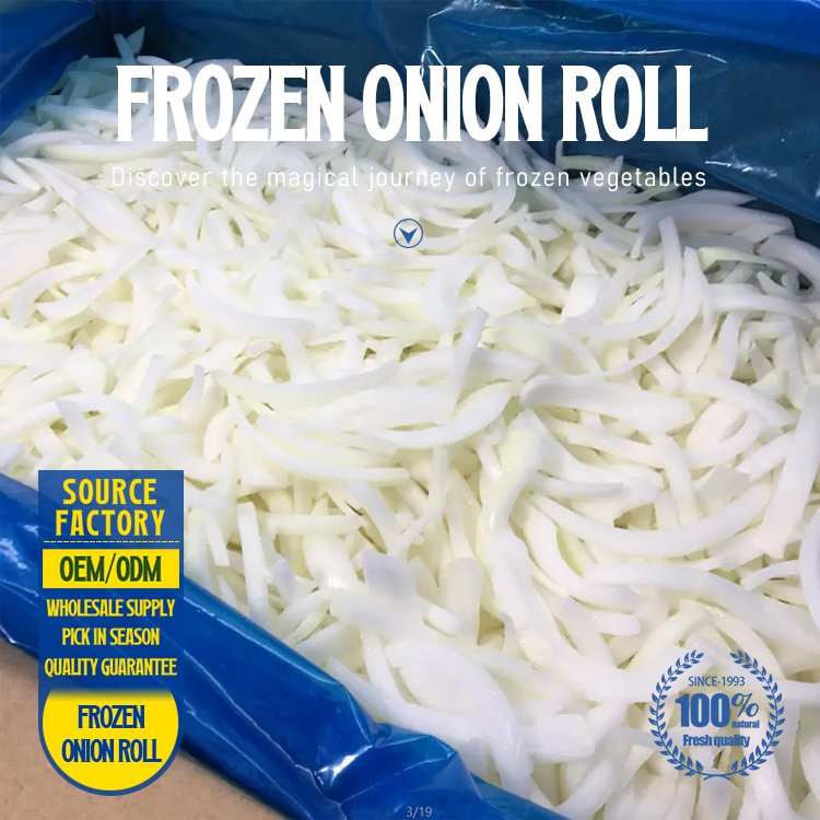 factory direct sale IQF White 10 KG Carton New Crop vegetables sliced frozen Onion kinds vegetable frozen