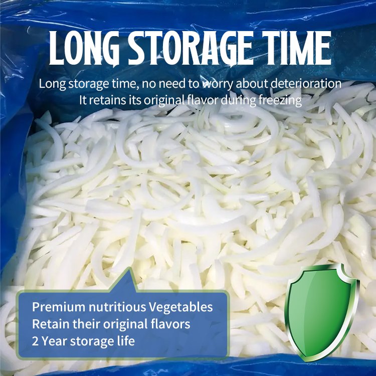 factory direct sale IQF White 10 KG Carton New Crop vegetables sliced frozen Onion kinds vegetable frozen