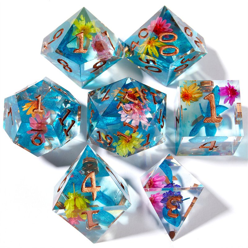 Dungeons&Dragons Dnd Rpg set with 7 board game dice, Christmas and Halloween DND gifts