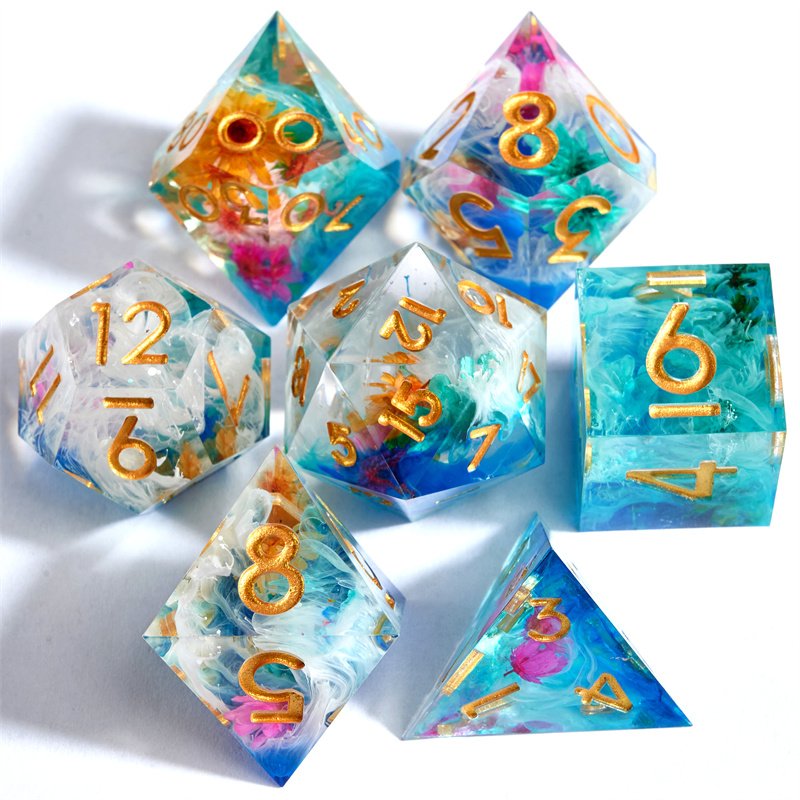 Dungeons&Dragons Dnd Rpg set with 7 board game dice, Christmas and Halloween DND gifts