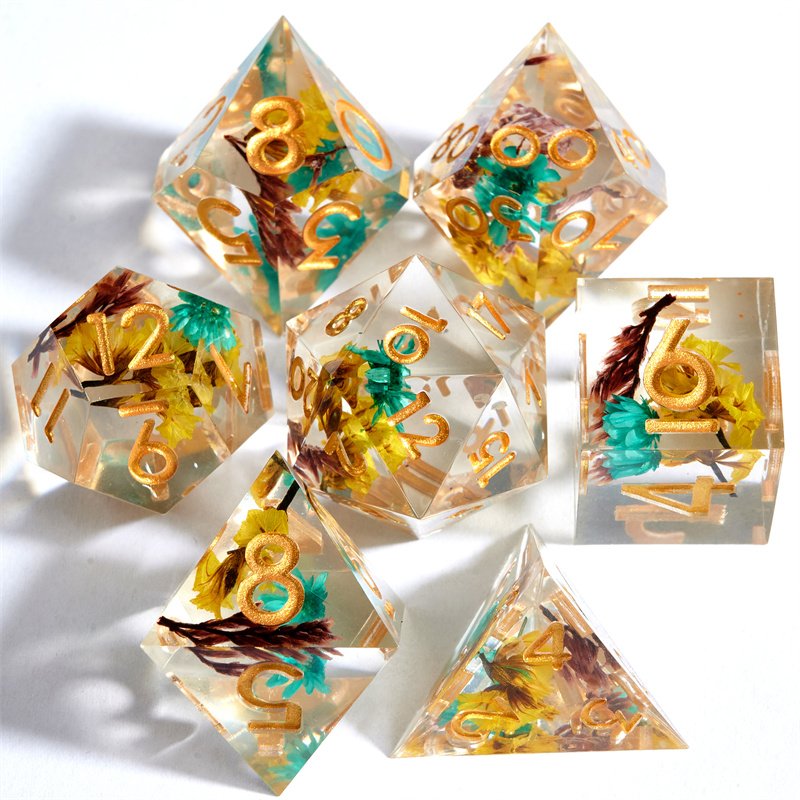 Dungeons&Dragons Dnd Rpg set with 7 board game dice, Christmas and Halloween DND gifts