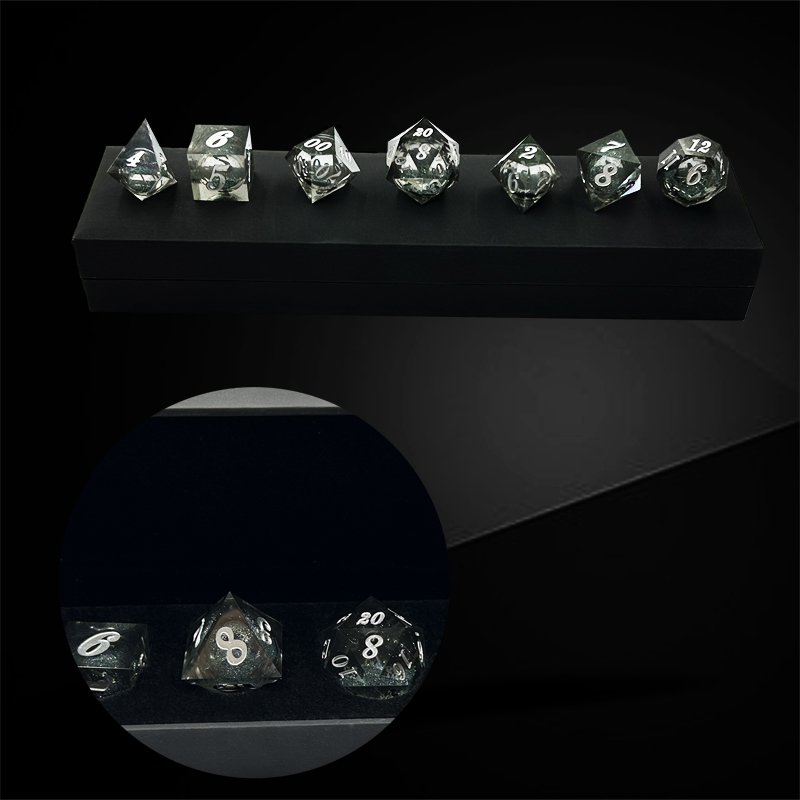 Hot sale Liquid core dice resin sharp dice custom resin dice use for table top role play games