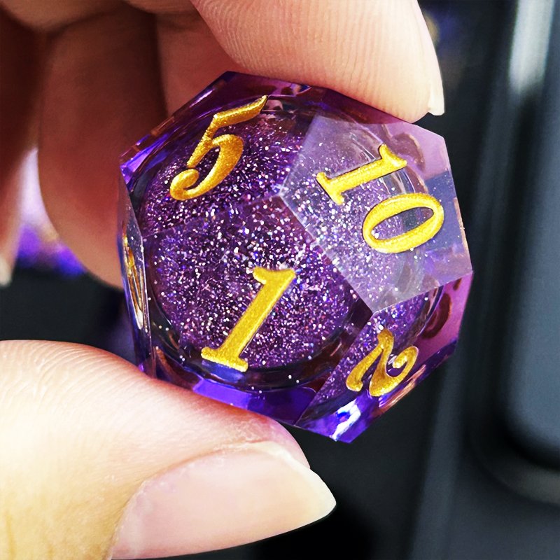 Hot sale Liquid core dice resin sharp dice custom resin dice use for table top role play games