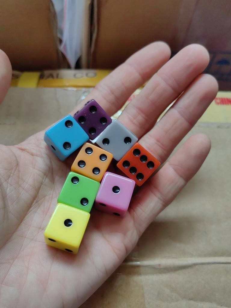 Custom dice black dot with red green blue yellow red color 6 Sided Board Game Dice 16MM square corner 5mm 8mm 12mm 14mm 16mm