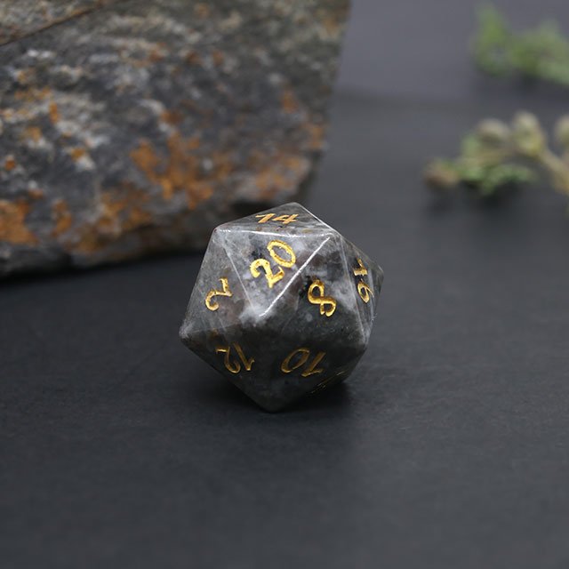 Tabletop Game Dice Flame Stone RPG Dice DND Natural Gemstone Dice Set For Dungeons and Dragons DND