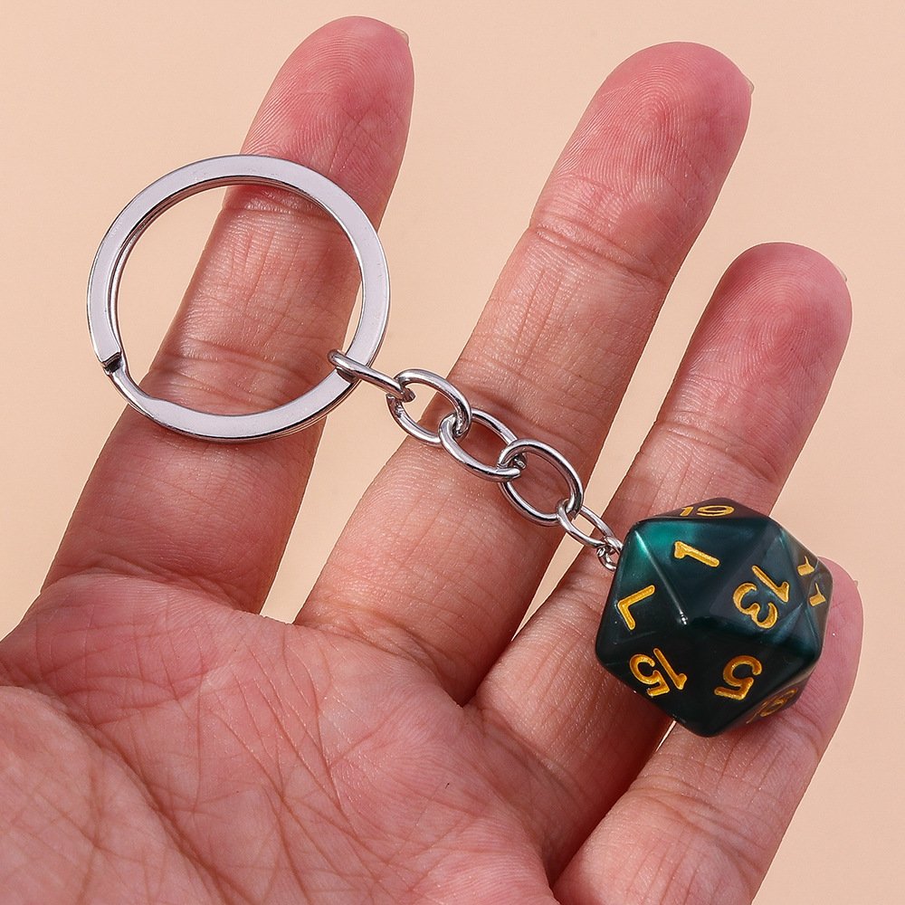 Wholesale Key Holder Rings Dice Pendant Keychain Accessories For Promotional Gift