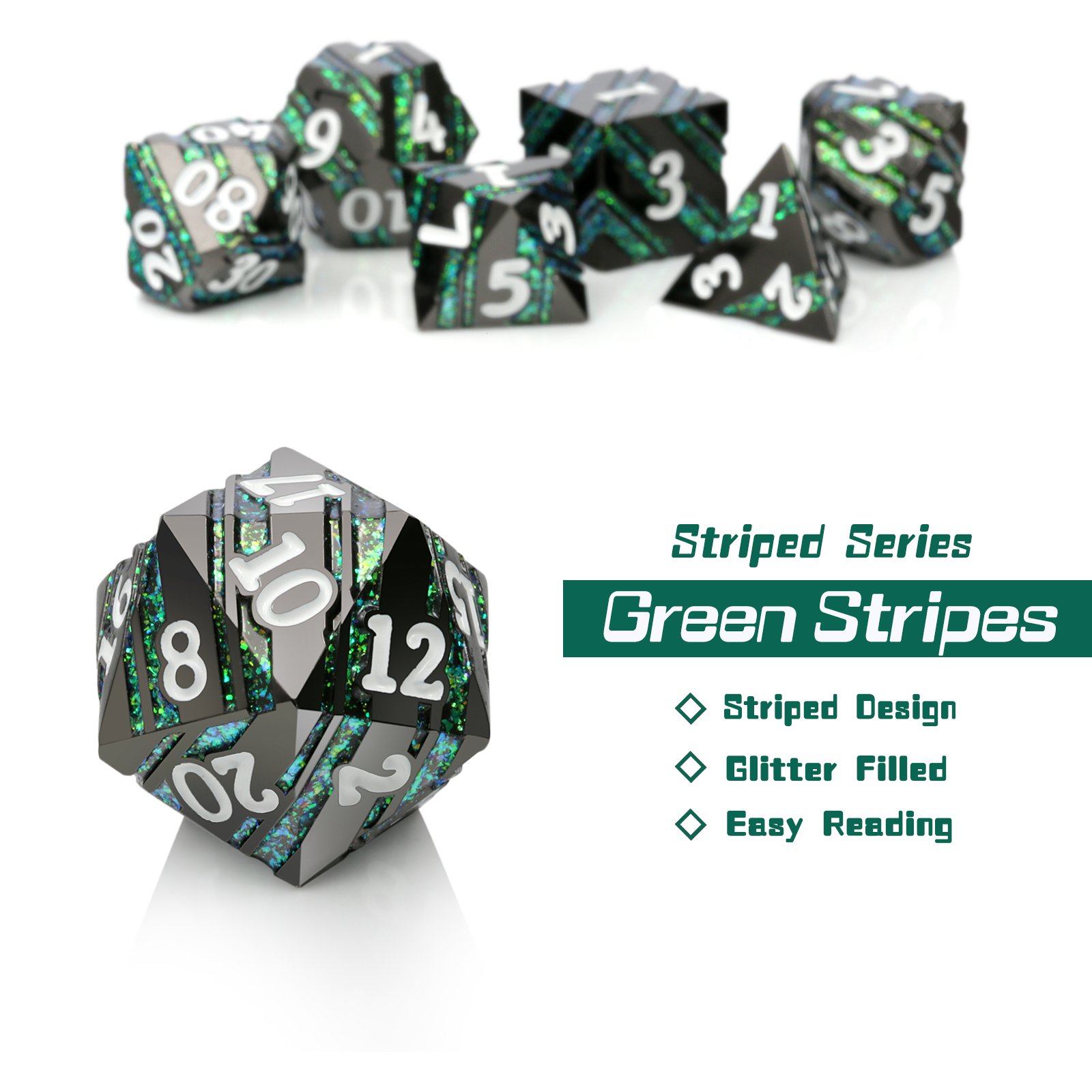 Polyhedral Metal dice set D&D D20 Customized Metal dice dnd RPG dice dnd for Dungeons and Dargons