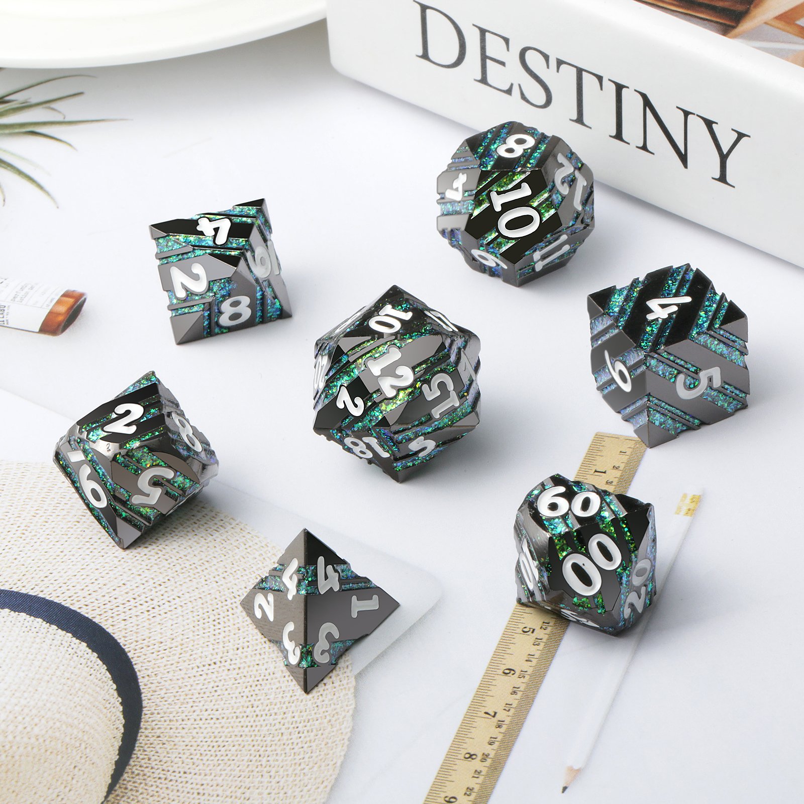 Polyhedral Metal dice set D&D D20 Customized Metal dice dnd RPG dice dnd for Dungeons and Dargons