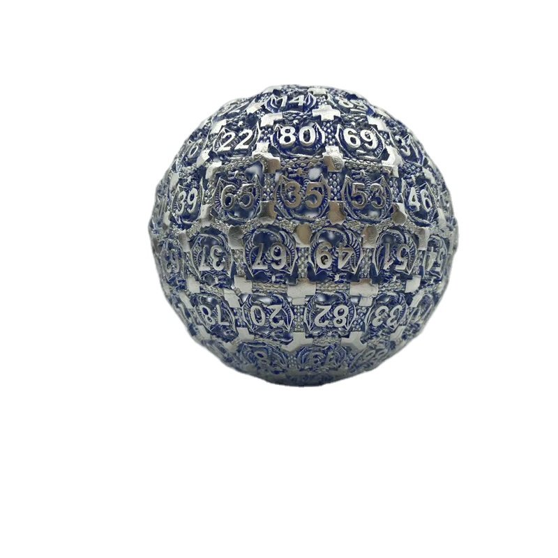 New D100 Multicolor Hollow Polyhedral Metal Dice Zinc Alloy Multi-Shaped DND/Dungeons Dragons Pathfinder Board Game Accessories