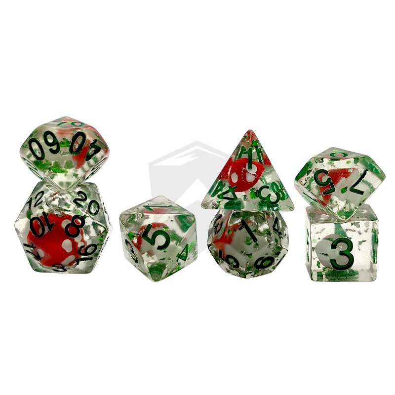 Liquid Core Dice polyhedral resin professional custom dices unit price include 7 pieces dices for dungeons and dragon