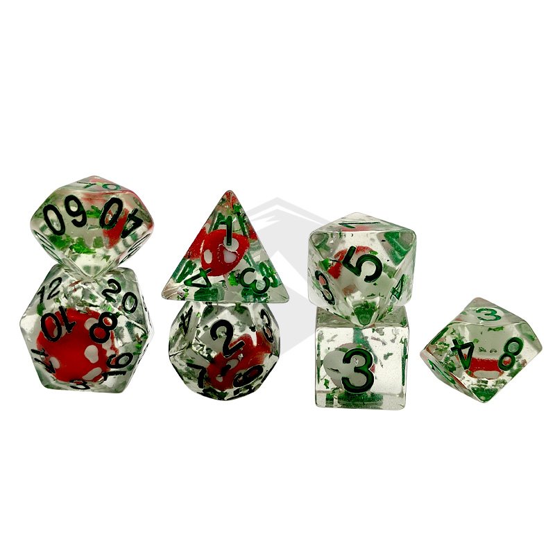 Liquid Core Dice polyhedral resin professional custom dices unit price include 7 pieces dices for dungeons and dragon