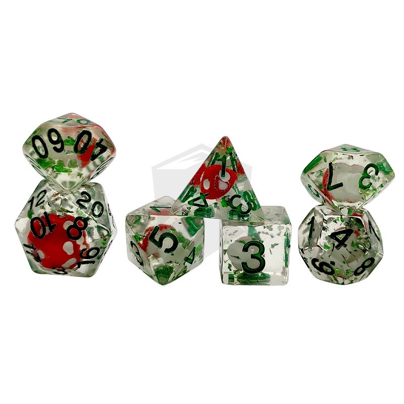 Liquid Core Dice polyhedral resin professional custom dices unit price include 7 pieces dices for dungeons and dragon