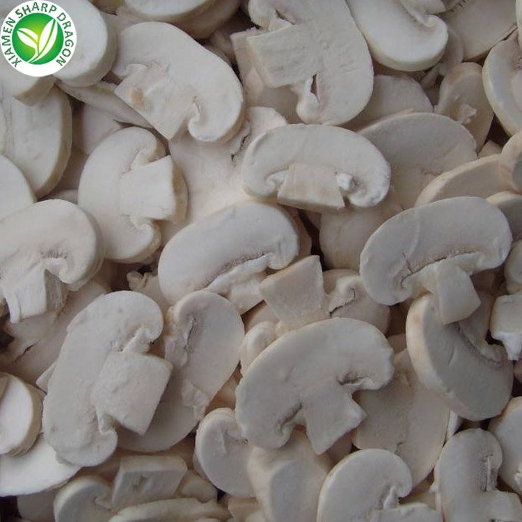 Frozen IQF White Champion Button Mushroom Dice Sliced Chunk Diced Block Cubes Cuts Bulk Organic Freeze Freezing Healthy Natural