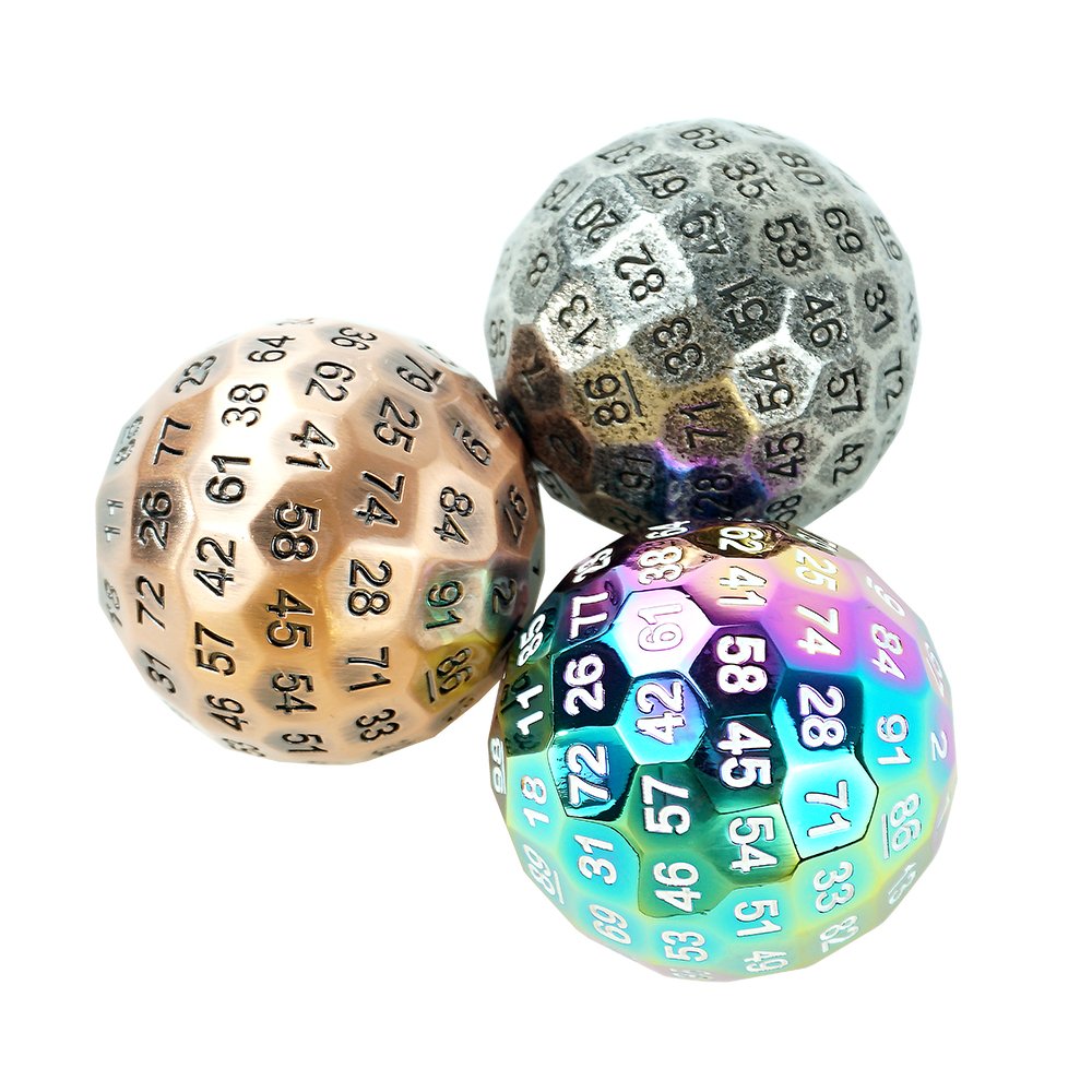 Large metal 100-sided 100d dice Custom Colors Fast Shipping Dungeons & Dragons Game Dice Set