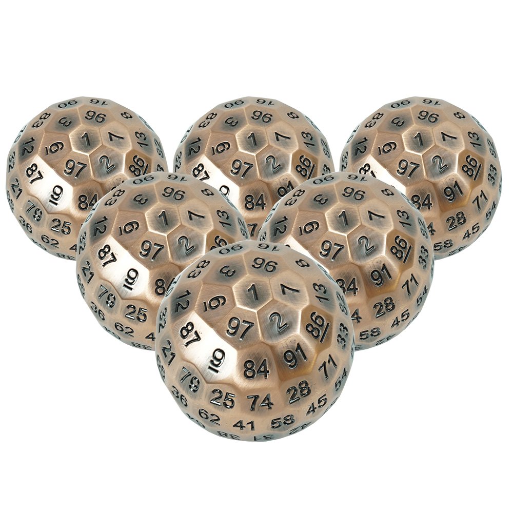 Large metal 100-sided 100d dice Custom Colors Fast Shipping Dungeons & Dragons Game Dice Set
