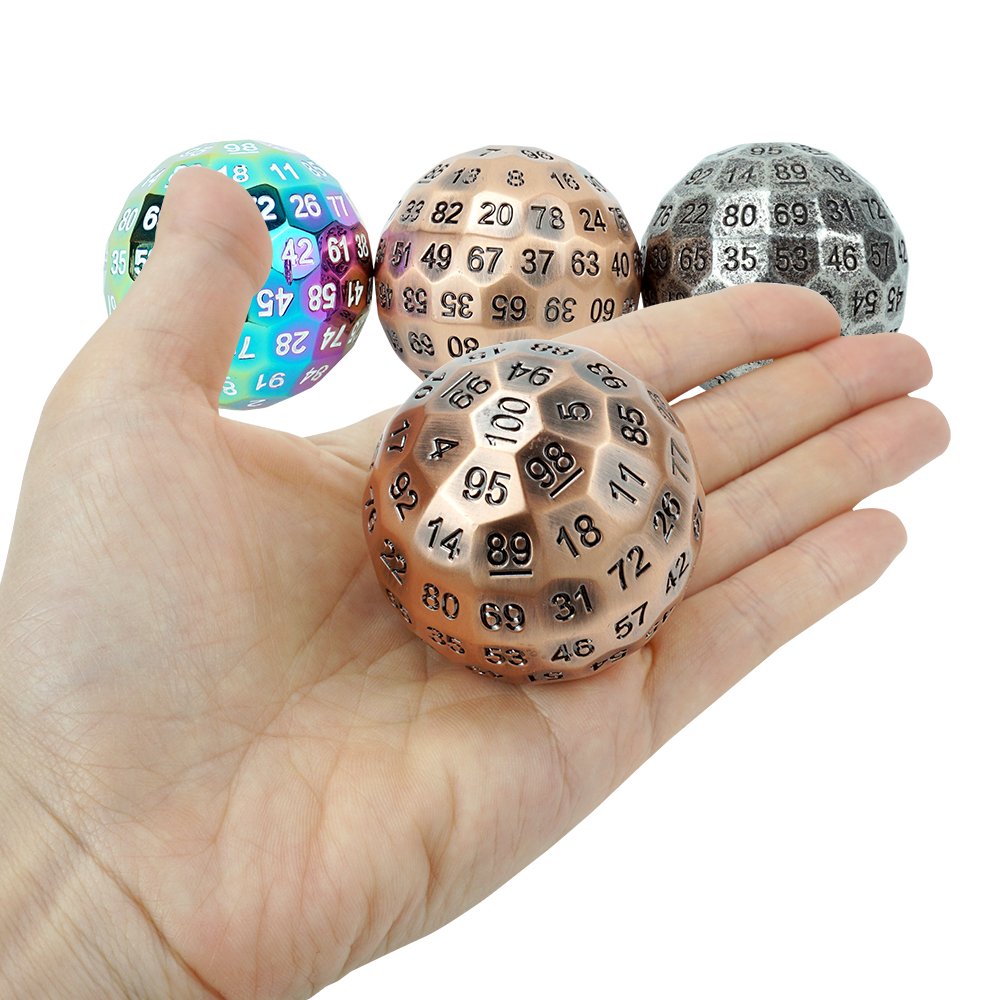 Large metal 100-sided 100d dice Custom Colors Fast Shipping Dungeons & Dragons Game Dice Set