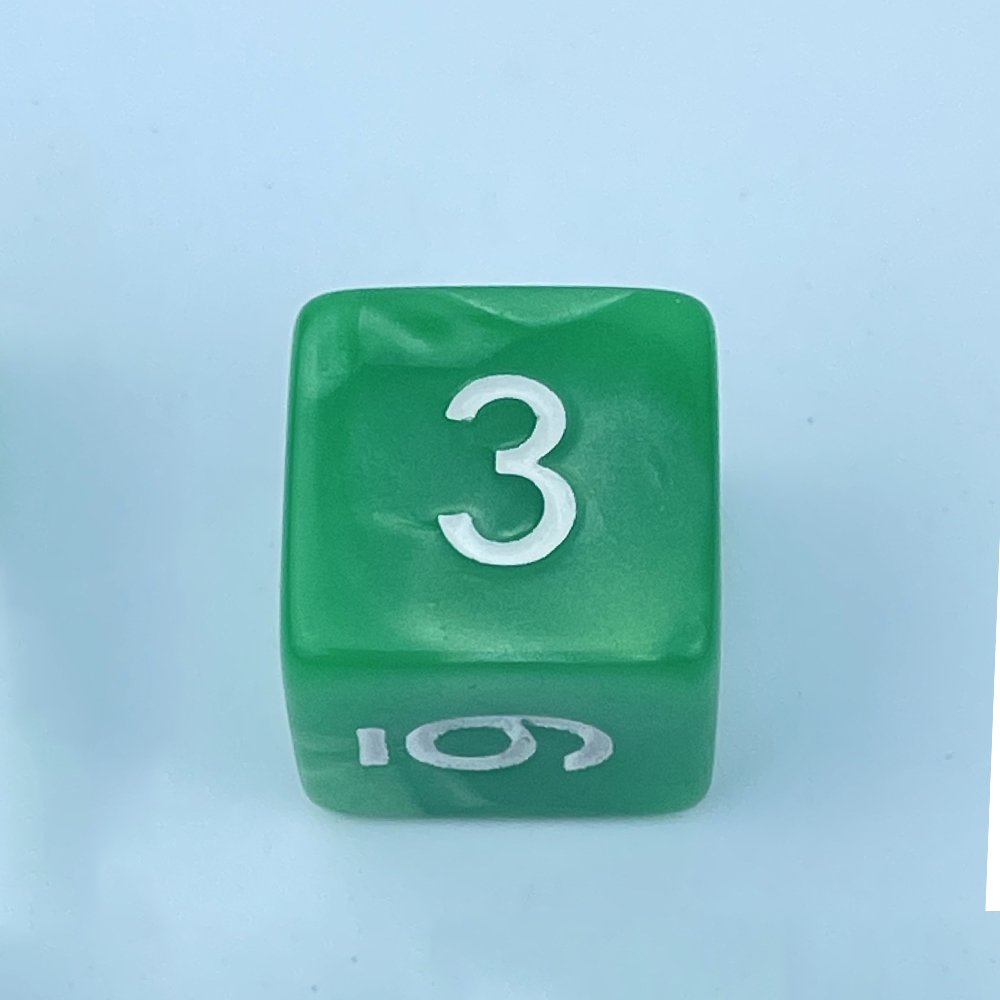 Wholesale Number Dice 16mm Acrylic Transparent Solid Color Marble Dice Right Angle Teaching D6 Dice