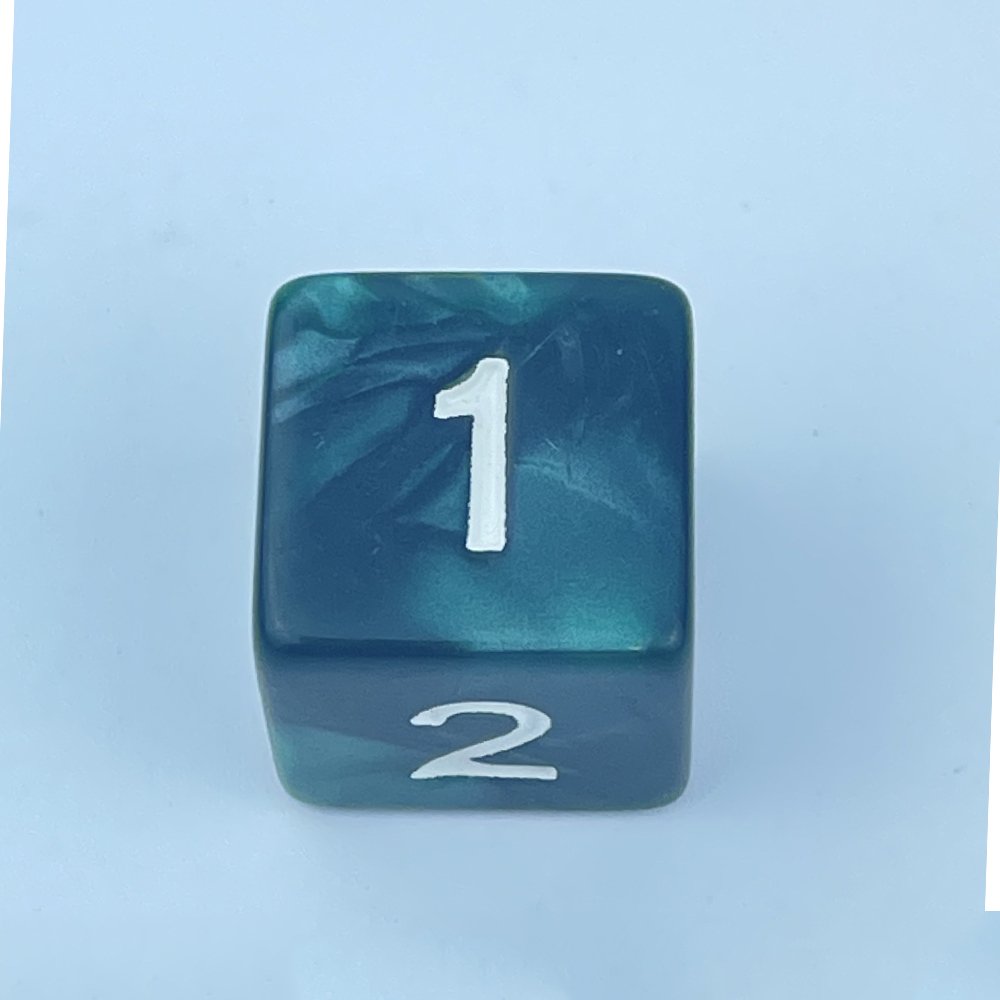 Wholesale Number Dice 16mm Acrylic Transparent Solid Color Marble Dice Right Angle Teaching D6 Dice