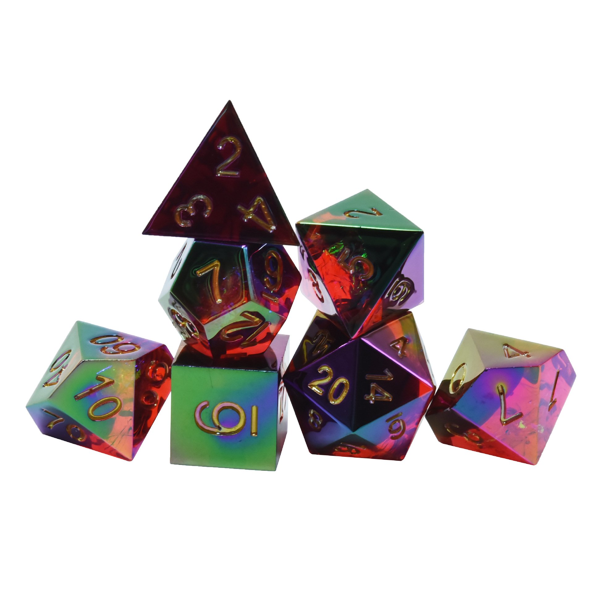 Custom Logo Polyhedral Dnd Colour 16mm Resin Dice Set For Dragon And Dungeon Tabletop Games