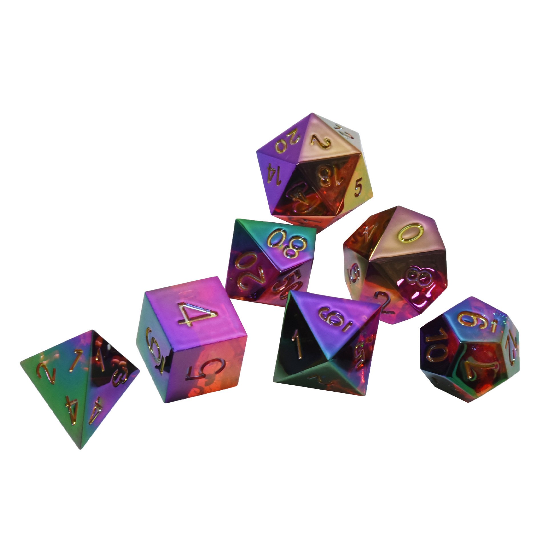 Custom Logo Polyhedral Dnd Colour 16mm Resin Dice Set For Dragon And Dungeon Tabletop Games