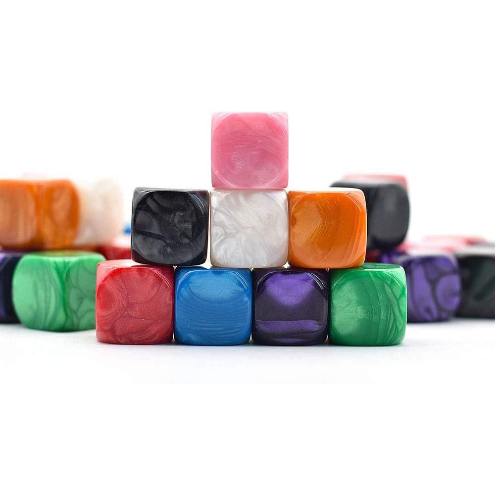 16mm 6 sided DIY jade colors plastic acrylic blank cubes dice blank for painting round corner pearl color for one piece price