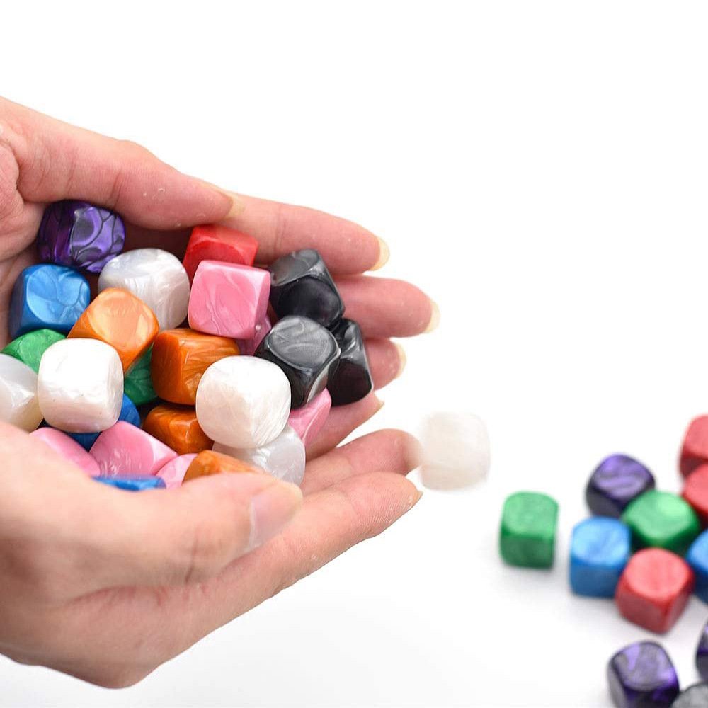 16mm 6 sided DIY jade colors plastic acrylic blank cubes dice blank for painting round corner pearl color for one piece price