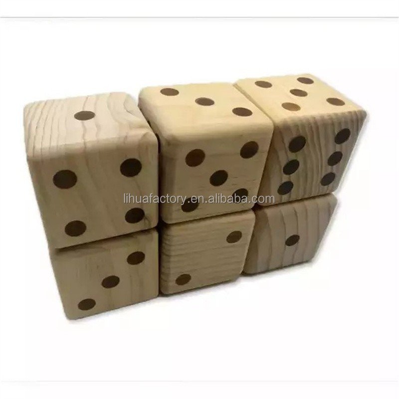 yard and garden outdoor play game large size dice 9cm wooden toy dice for kids and adults