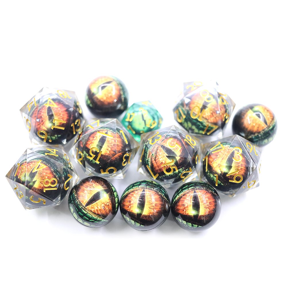 Wholesale Dragon and Dungeon Dice 33mm resin Precision moving dragon eye Dice
