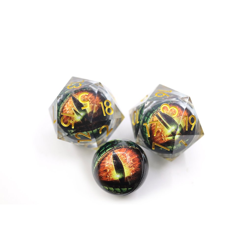 Wholesale Dragon and Dungeon Dice 33mm resin Precision moving dragon eye Dice