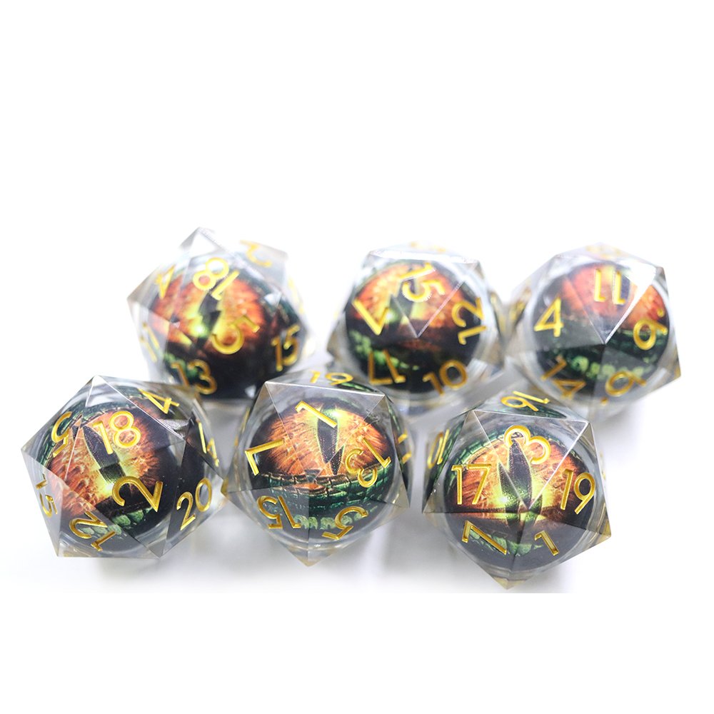 Wholesale Dragon and Dungeon Dice 33mm resin Precision moving dragon eye Dice