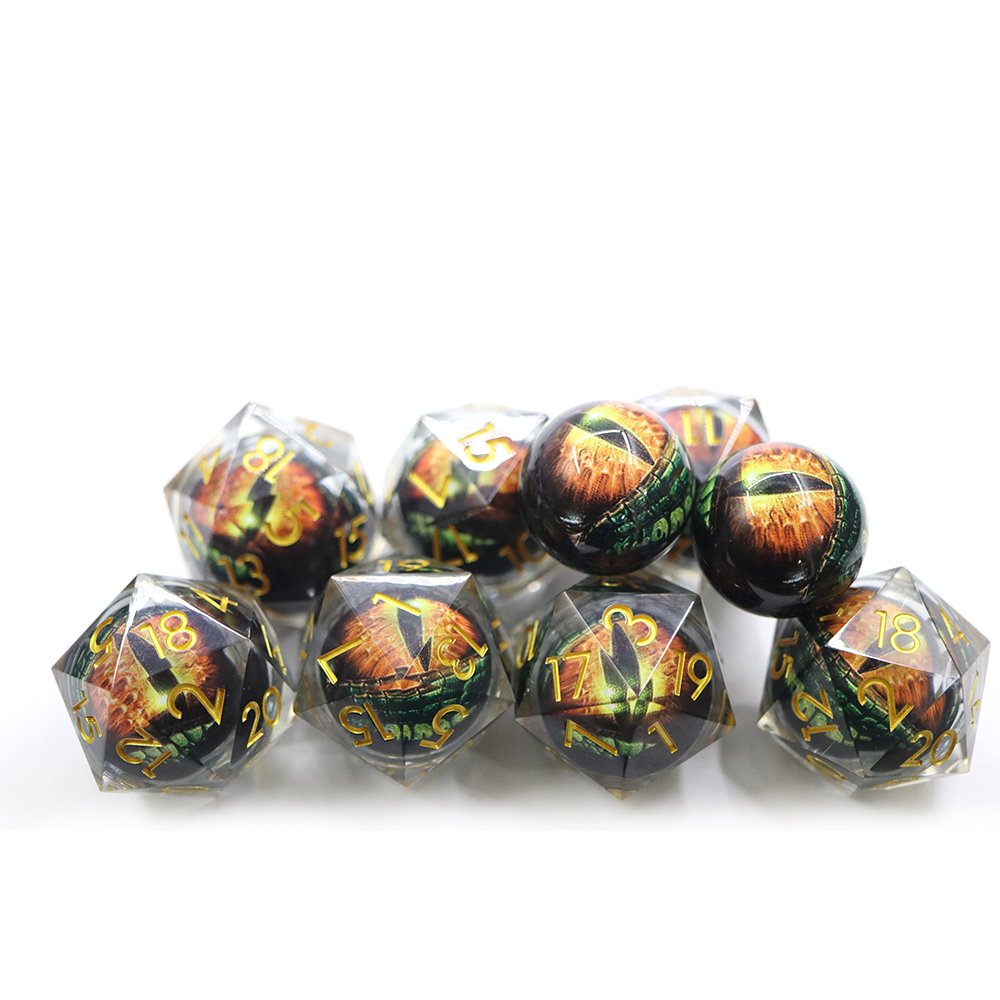 Wholesale Dragon and Dungeon Dice 33mm resin Precision moving dragon eye Dice
