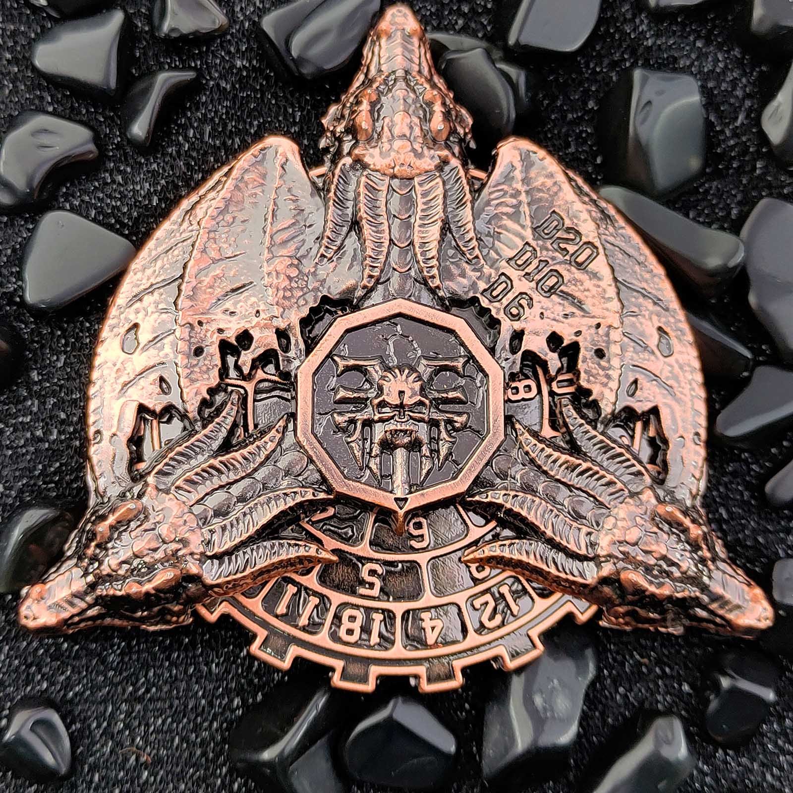 MINI PLANET DND Metal Rotating Dice For RPG Dungeons & Dragons Metal Dragon Rotating Dice D20 Wholesale Custom Metal DND Dice