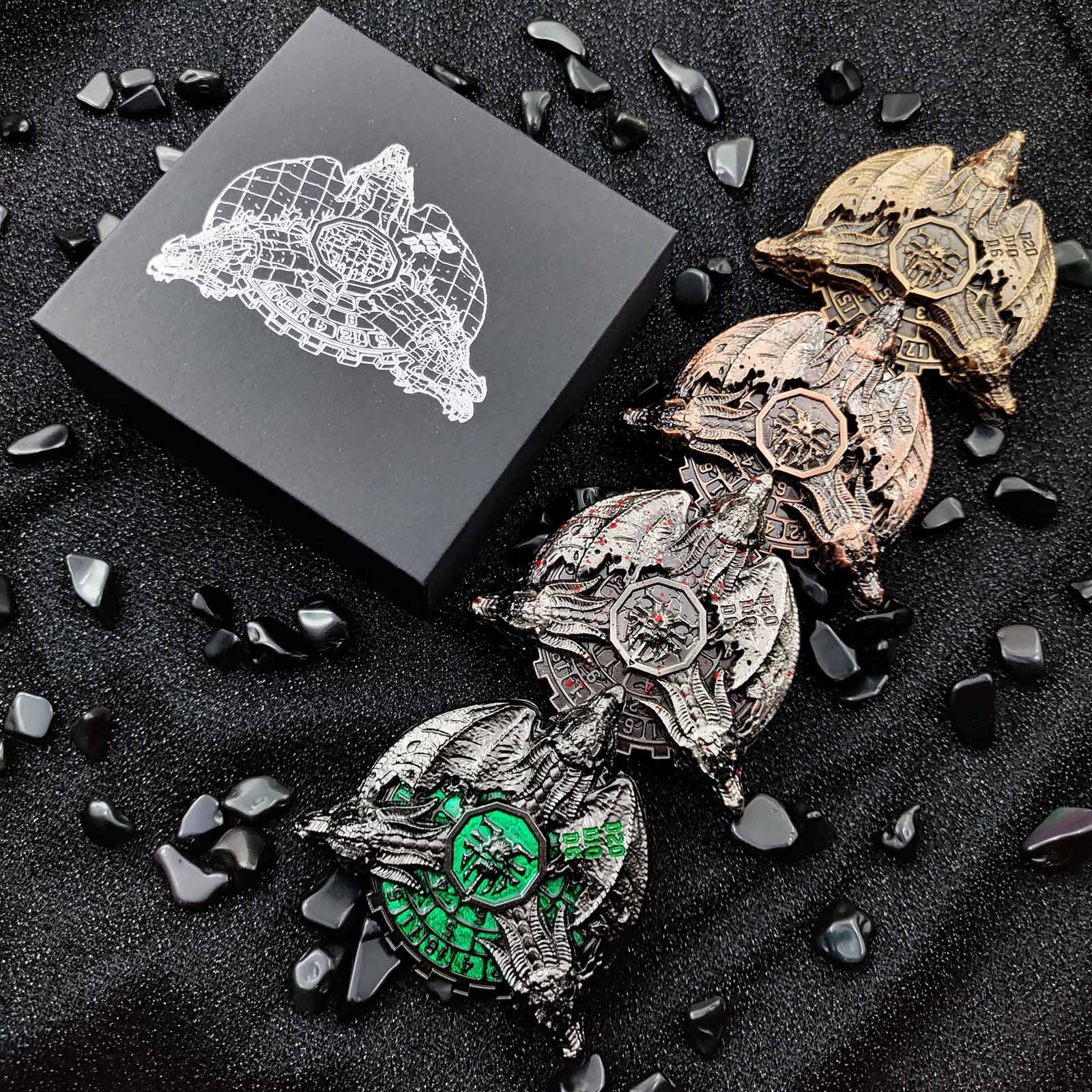 MINI PLANET DND Metal Rotating Dice For RPG Dungeons & Dragons Metal Dragon Rotating Dice D20 Wholesale Custom Metal DND Dice